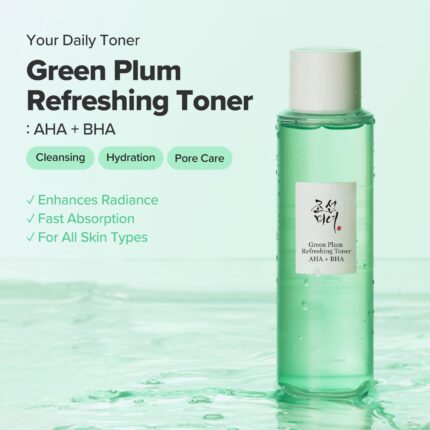 Beauty of Joseon Green Plum Refreshing Toner: AHA + BHA | Exfoliating & Hydrating Toner - 150ml, 5.07oz