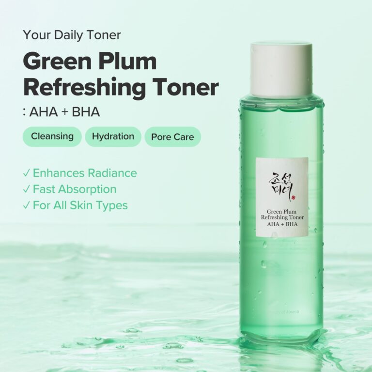 Beauty of Joseon Green Plum Refreshing Toner: AHA + BHA | Exfoliating & Hydrating Toner - 150ml, 5.07oz