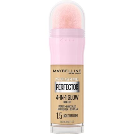 Maybelline Instant Age Rewind Perfector | 1.5 Light Medium 4-in-1 Glow Makeup - 20ml
