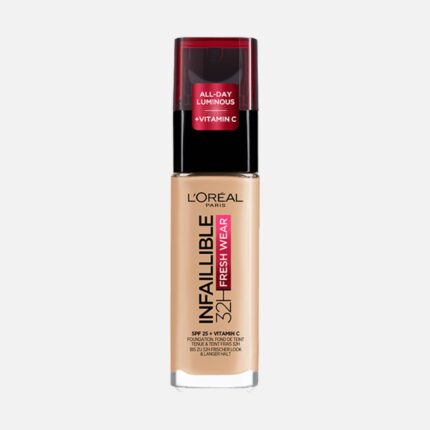 L'Oreal Infallible 32hr Fresh Wear Foundation - 120 Golden Vanilla | Luminous Liquid Foundation - 30ml