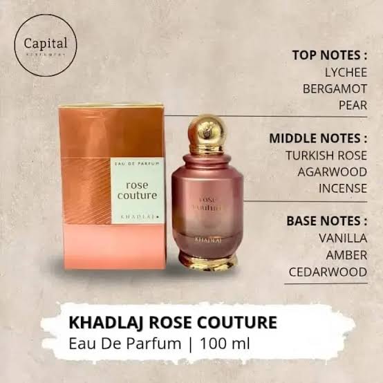 Khadlaj Rose Couture Eau de Parfum - 100ml - Bonjour Nepal