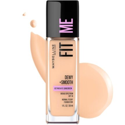 Maybelline Fit Me 120 Classic Ivory Liquid Foundation | Dewy + Smooth - 30ml