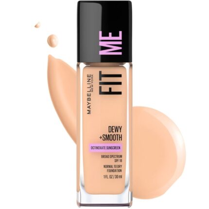 Maybelline Fit Me 125 Nude Beige Liquid Foundation | Dewy + Smooth - 30ml