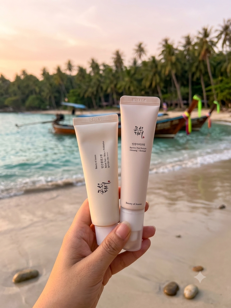 Beauty of Joseon Relief Sun Rice Sunscreen 50ml & Revive Eye Serum 30ml combo