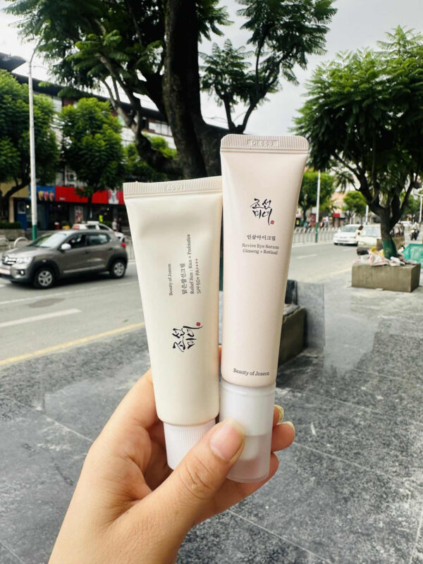 Beauty of Joseon Relief Sun Rice Sunscreen 50ml & Revive Eye Serum 30ml combo