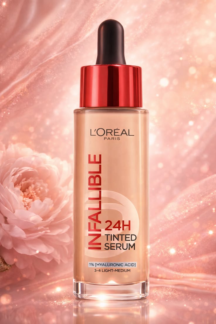 Loreal Paris Infallible 24H Tinted Serum Foundation 3-4 Light Medium 30Ml