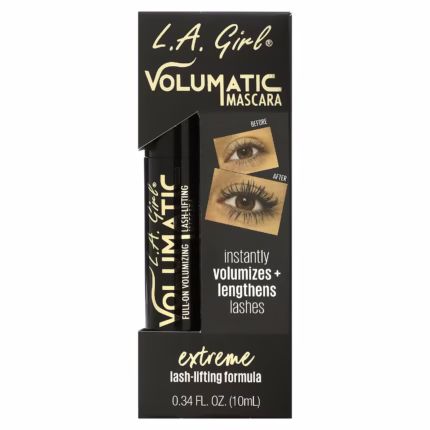 L.A. Girl Volumatic Mascara, Black - 10ml