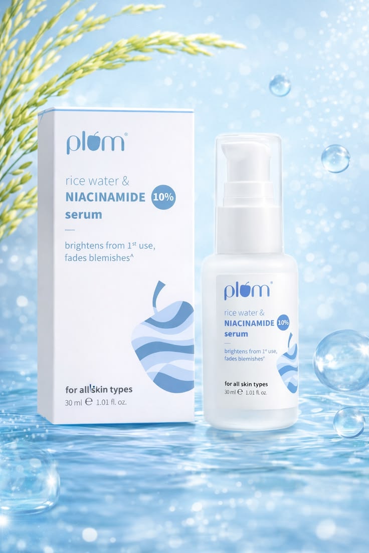 Plum Rice Water & 10% Niacinamide Serum 30ml