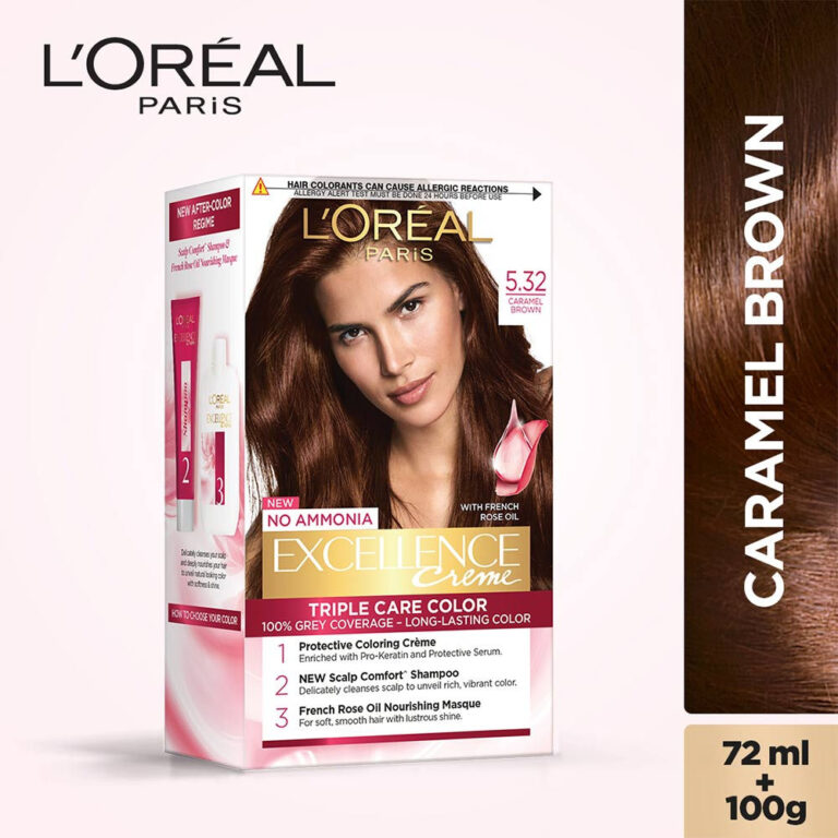 L’Oréal Paris Excellence Creme Hair Color - 5.32 Caramel Brown (72ml+100g)