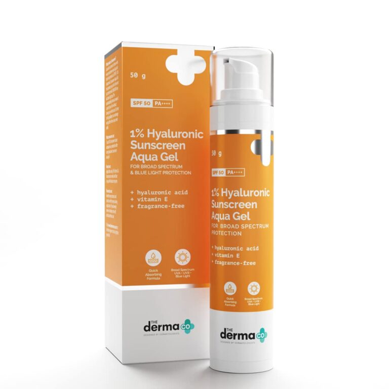 The Derma co. 1% Hyaluronic Suncreen Aqua Gel SPF 50+ (50g)