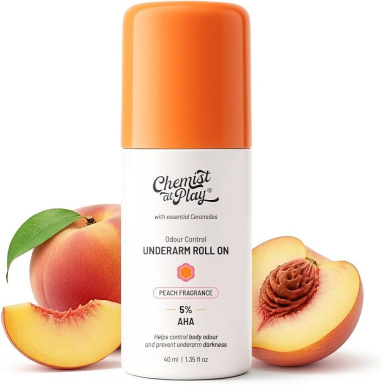 Chemist At Play 5% AHA +vitamin C Underarm Roll On (Peach Fragrance) 40ml