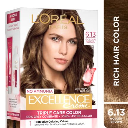 L’Oréal Paris Excellence Creme Hair Color - 6.13 Golden Brown (72ml+100g)