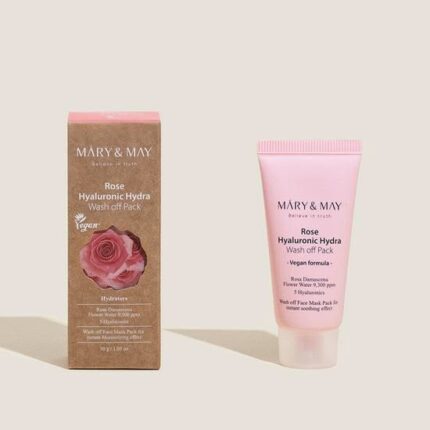 Mary&May Vegan Rose Hyaluronic Hydra Wash off Pack -30g