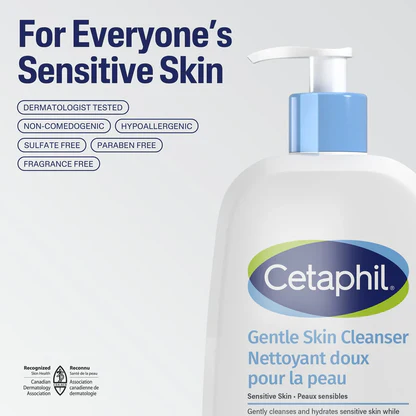 Cetaphil Gentle Skin Cleanser (Nettoyant doux pour la peau) -500ml