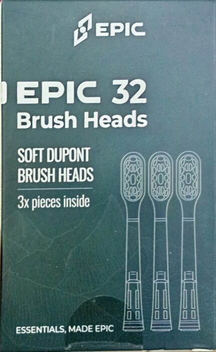 Epic 32 Sonic Electric Toothbrush Replacement Heads (3-Pack)