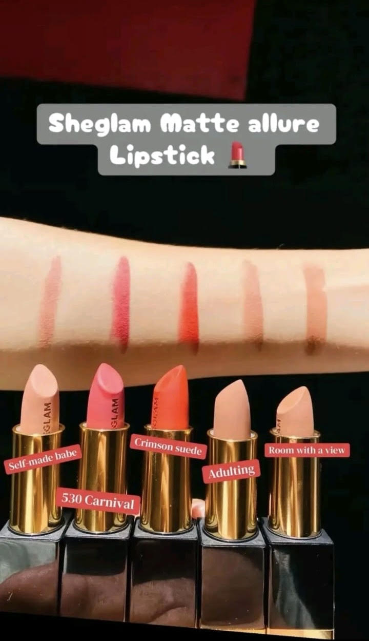 Sheglam Matte Allure Lipstick Room With A View 4g