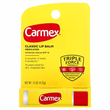 Carmex, Classic Lip Balm, Medicated, SPF 15, 0.15 oz (4.25 g)