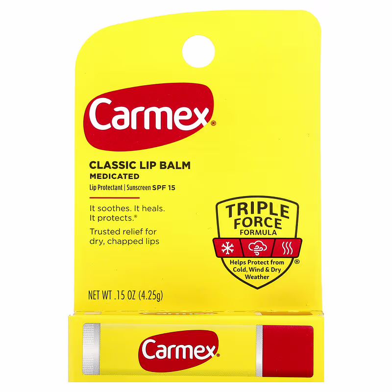 Carmex, Classic Lip Balm, Medicated, SPF 15, 0.15 oz (4.25 g)